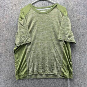 Reel Legends Shirt Mens Large Green Striped Freeline Life Tee Tagless Outdoor